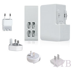 China US plug 4 USB universal adapter mini travel adapter supplier