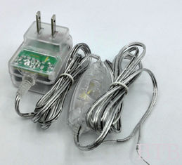 China Transparency adapter 12V 1A 24V 0.5A 5V 1A 5v 2a lucency case with 304 switch on DC cable supplier