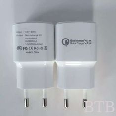 China QC3.0 QC2.0  5v 1a  5v 2.1a 5v 3a usb charger  white color usb adapter  for samsung  huawei  mobile phone supplier