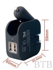 China 2 in 1 smart car charger with travel charger smart car cahreger for phone ipad supplier