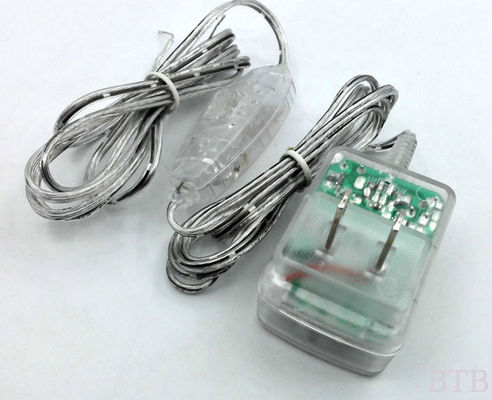 Transparency adapter 12V 1A 24V 0.5A 5V 1A 5v 2a lucency case with 304 switch on DC cable supplier