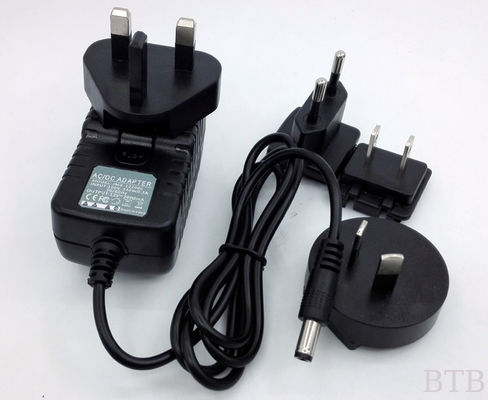 12V 2A exchangeable UK AUS USA EU AC plug 2M cable 18AWG cable  LED light box supplier