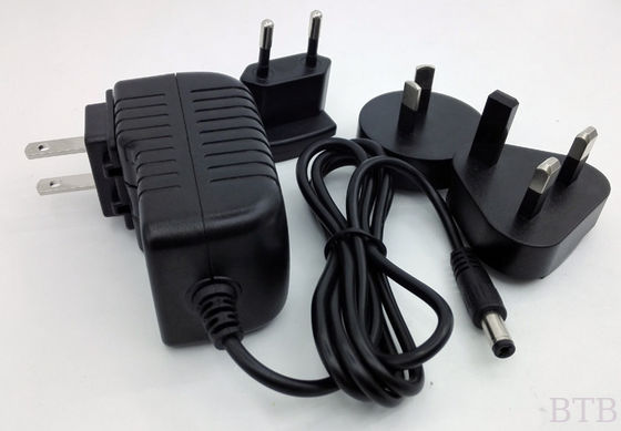 Interchangeable ac plug 12V 2A 1A 5V 2A 12v 5a power adapter with USA/Australia/Europe/UK plug dubai for LED .SET TOP supplier