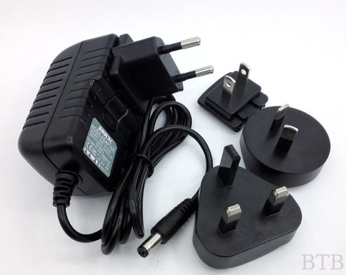 Interchangeable ac plug 12V 2A 1A 5V 2A 12v 5a power adapter with USA/Australia/Europe/UK plug dubai for LED .SET TOP supplier