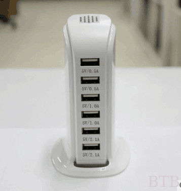 4usb 5usb 6usb 5V 6A 8A 10A intelligent smart charger QC2.0 QC3.0 quick charger type c connecter supplier