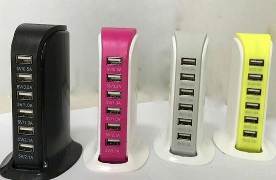 4usb 5usb 6usb 5V 6A 8A 10A intelligent smart charger QC2.0 QC3.0 quick charger type c connecter supplier