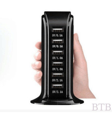 4usb 5usb 6usb 5V 6A 8A 10A intelligent smart charger QC2.0 QC3.0 quick charger type c connecter supplier