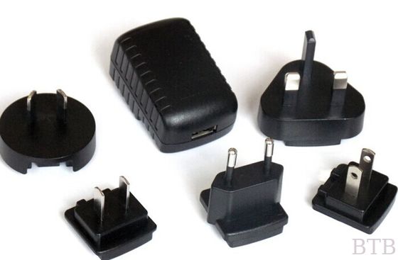 5V 1A USB power adapter interchangeable plug AC DC adapter supplier