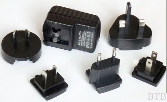 5V 1A USB power adapter interchangeable plug AC DC adapter supplier