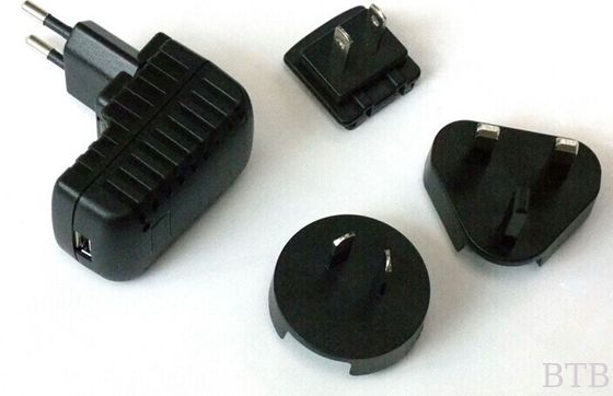 5V 1A USB power adapter interchangeable plug AC DC adapter supplier