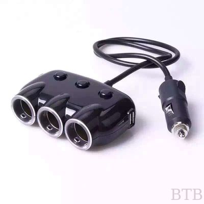 5V 3A car charger  with 3 in 1  cigarette lighter with usb connecter supplier