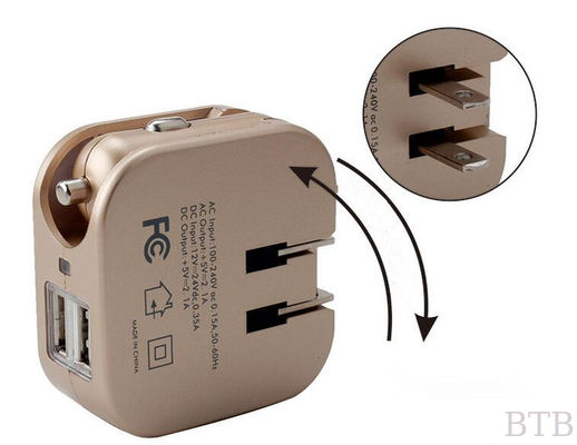 2 in 1 smart car charger with travel charger smart car cahreger for phone ipad supplier