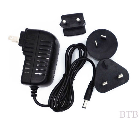 Adaptor 5W 12W 18W  24W 36W  interchangeable plug  wall amount  power adapter  CE FCC ROHS UL GS SAA supplier