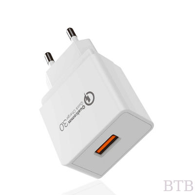 USB travel charger Quick Charge 3.0 Wall Charger 18W Qualcomm 3.0 USB power adapter supplier