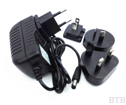 Adaptor 5W 12W 18W  24W 36W  interchangeable plug  wall amount  power adapter  CE FCC ROHS UL GS SAA